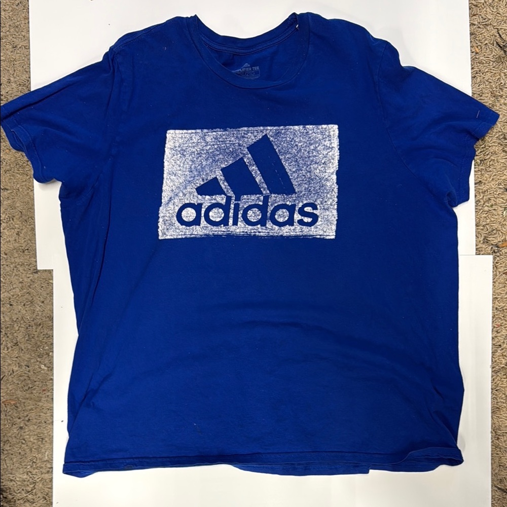 Adidas Royal Blue Tee with White Logo